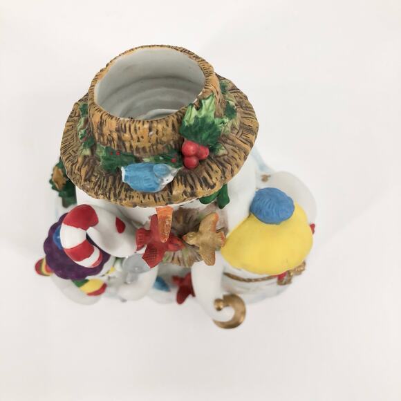 Partylite Retired Snowbell Holiday Family Tealight Candle Holder Snowmen - Picture 5 of 13
